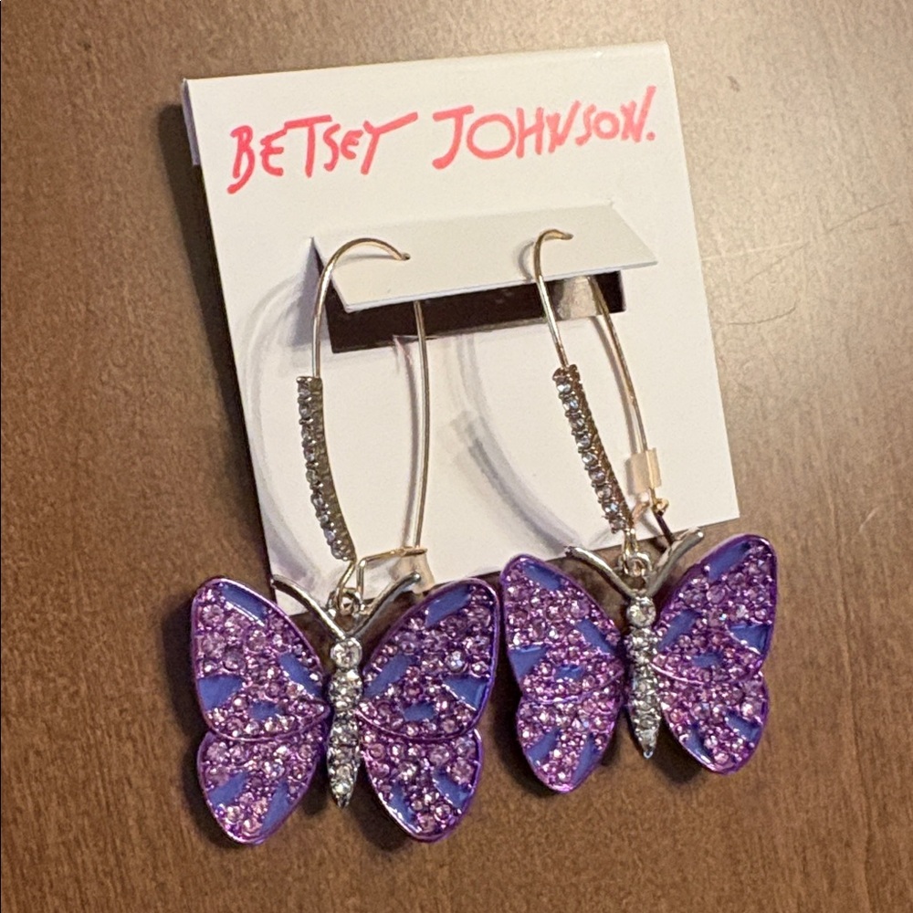 Betsey Johnson Purple Earrings - Price Now FIRM - Picture 10 of 12